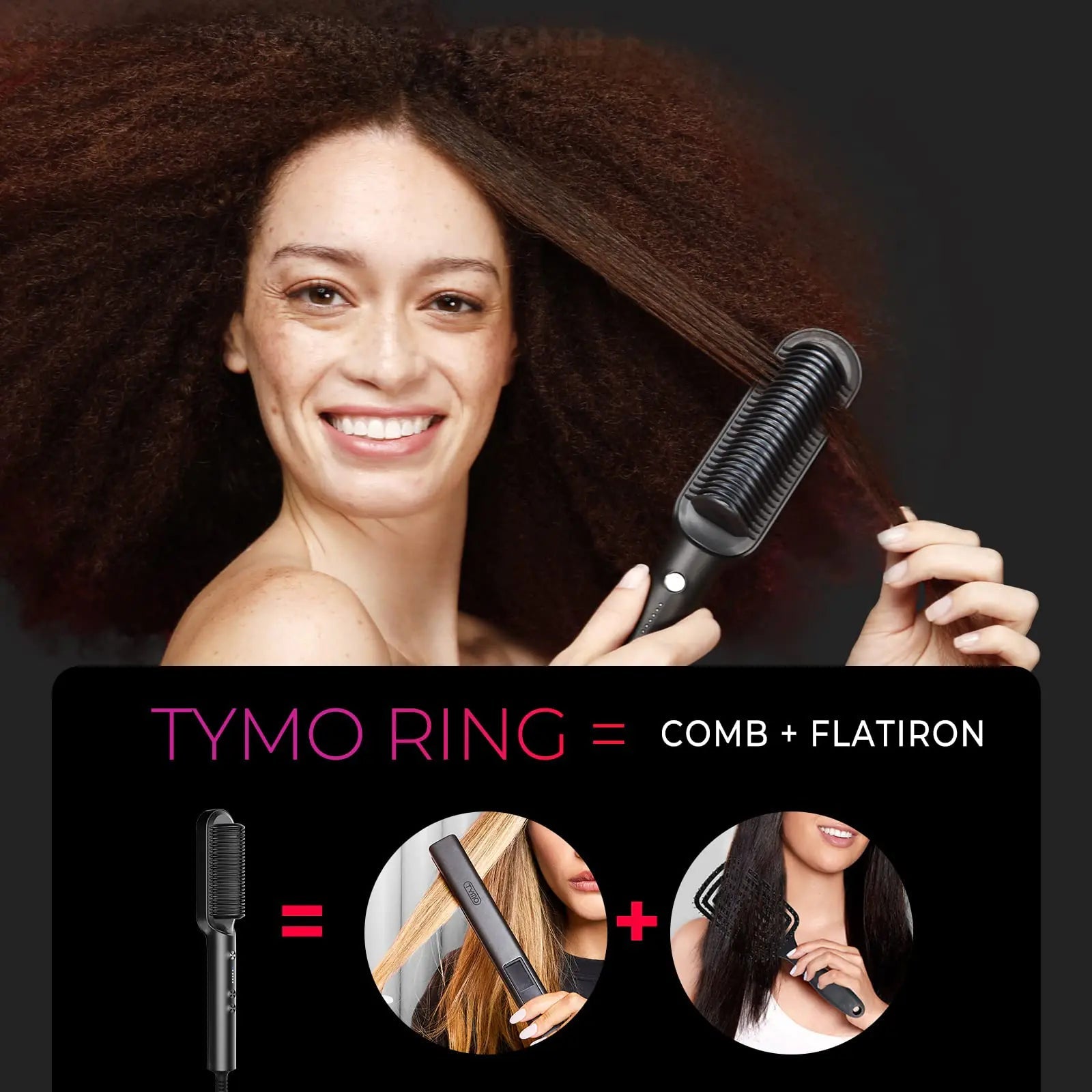 Hair Straightener Brush, TYMO Ring Hair Straightener Comb Straightening Brush for Women Vivareflex Online