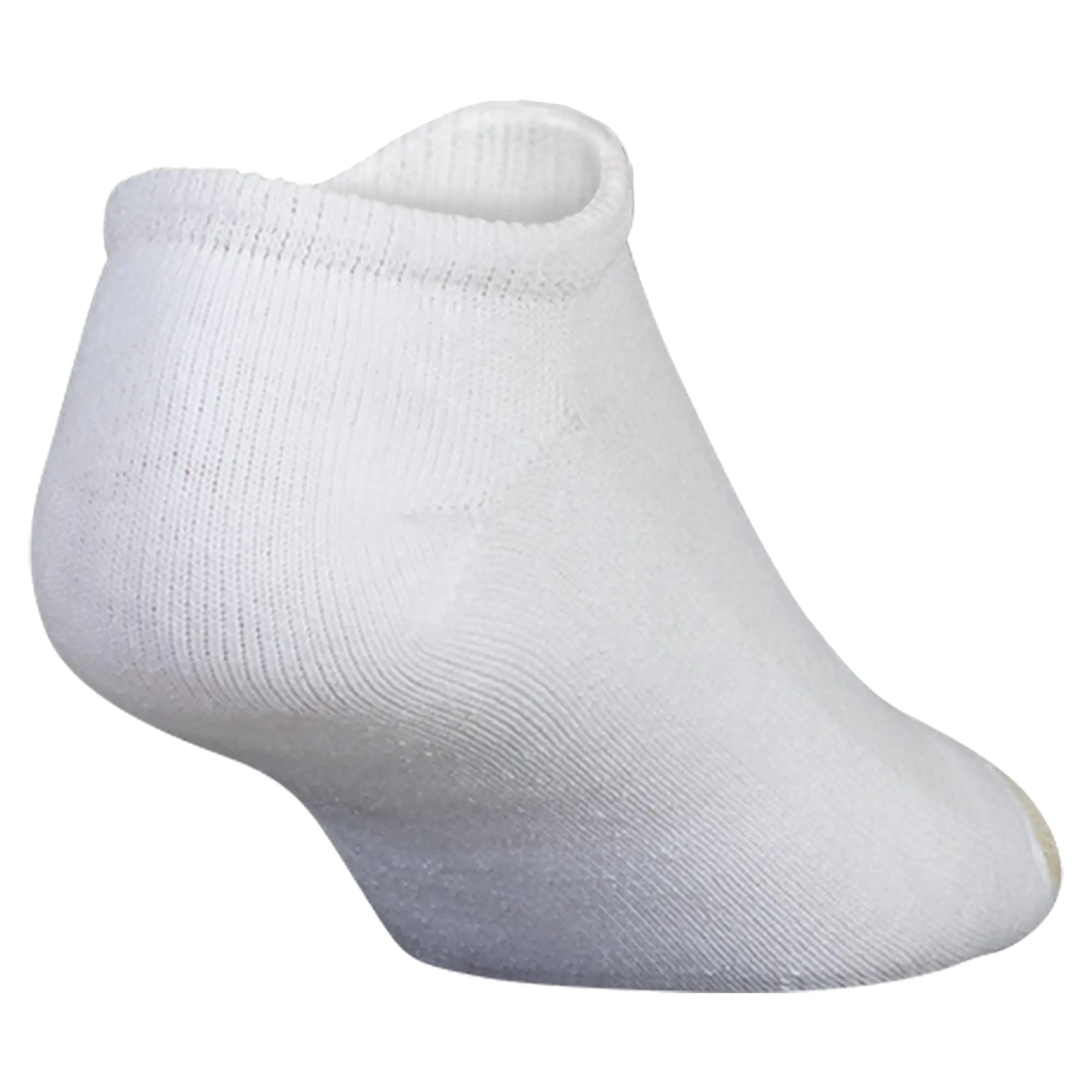 Calcetines deportivos invisibles de algodón 656F de GOLDTOE para hombre, varios pares, 1 PAQUETE DE 6 PARES, tallas de calzado 12-16, color blanco (6 pares) 