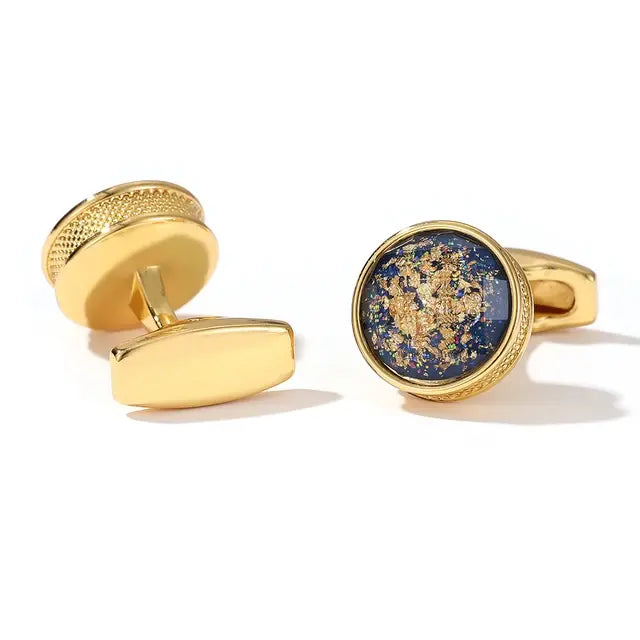 Gold Personalized Round Cufflinks For Men Vivareflex Online