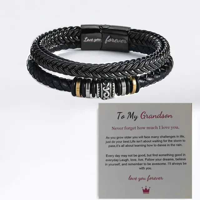 Braided Leather Bracelets for Men Vivareflex Online