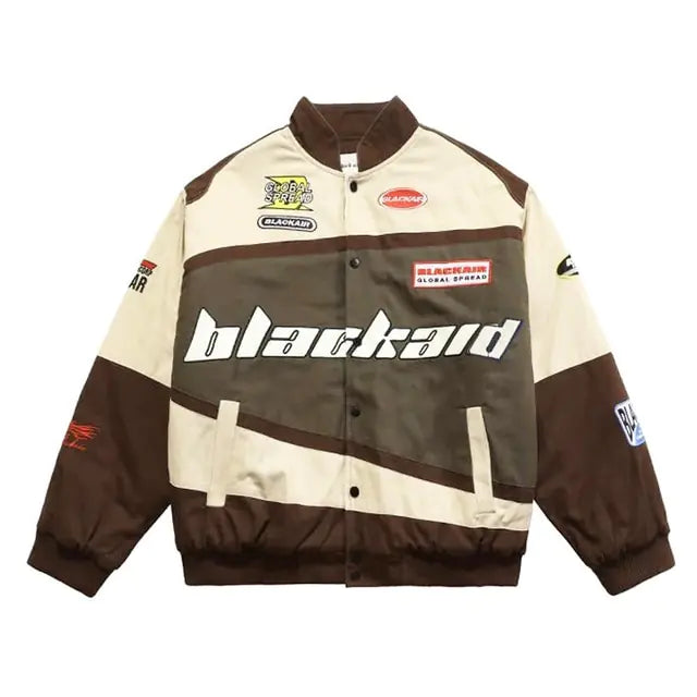 Streetwear Letter Print Motorcycle Jacket Men Vivareflex Online