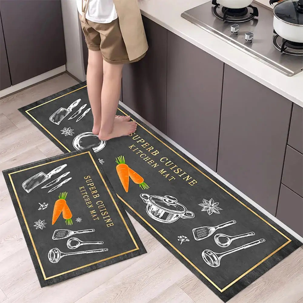 Tapis de cuisine antidérapant moderne