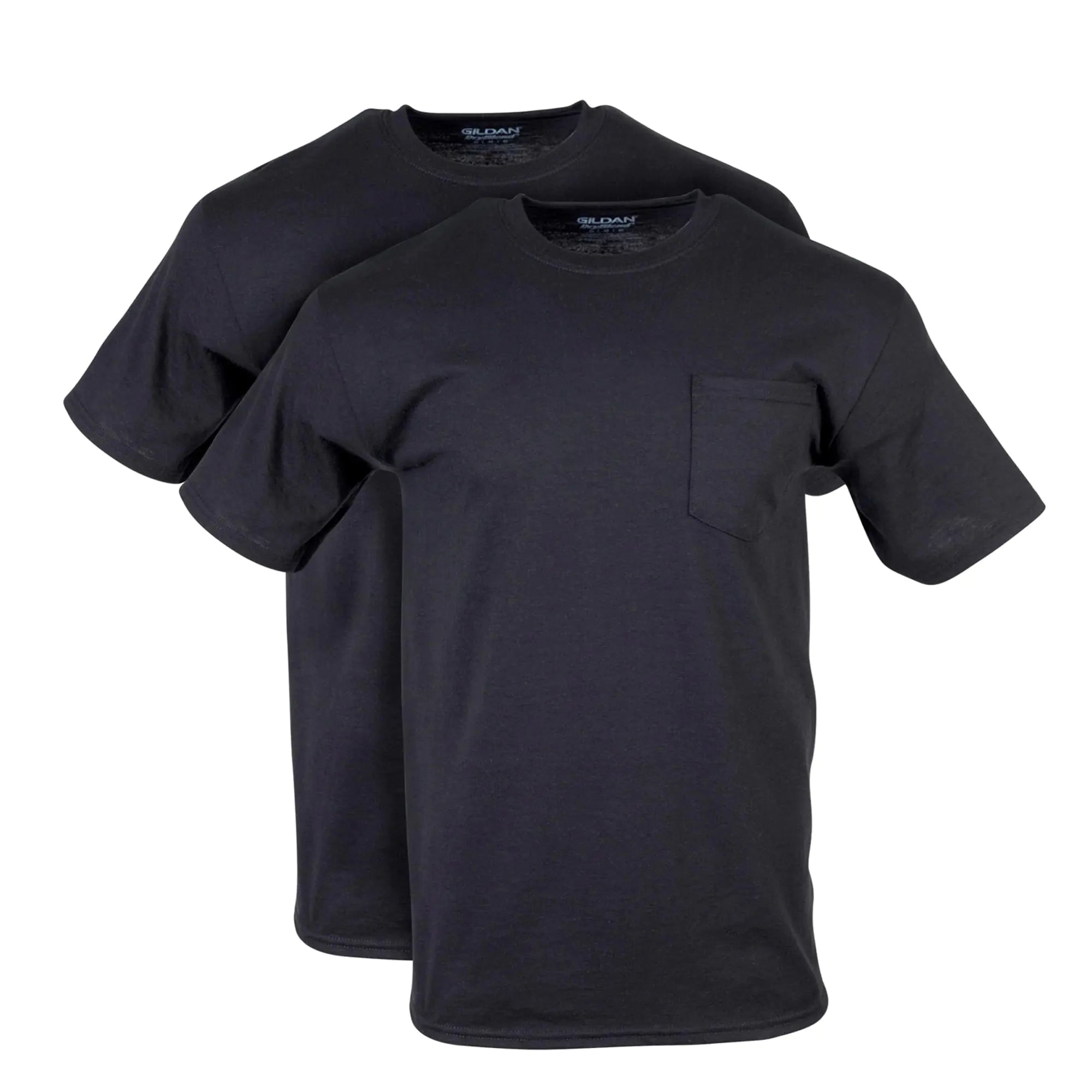 Gildan Adult DryBlend Workwear T-Shirts with Pocket, 2-Pack 3X-Large Black - Vivareflex Online