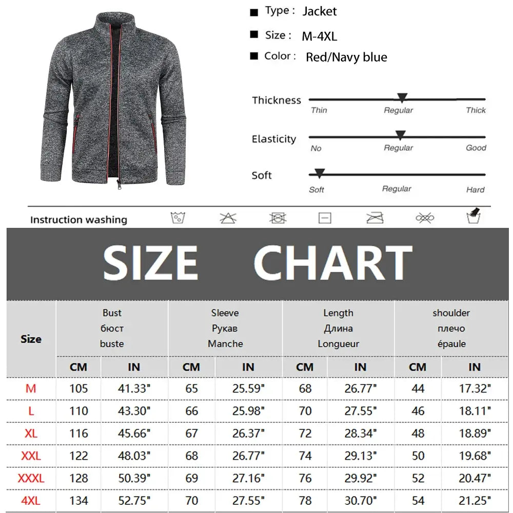 Men Zipper Jackets Standing Collar Vivareflex Online