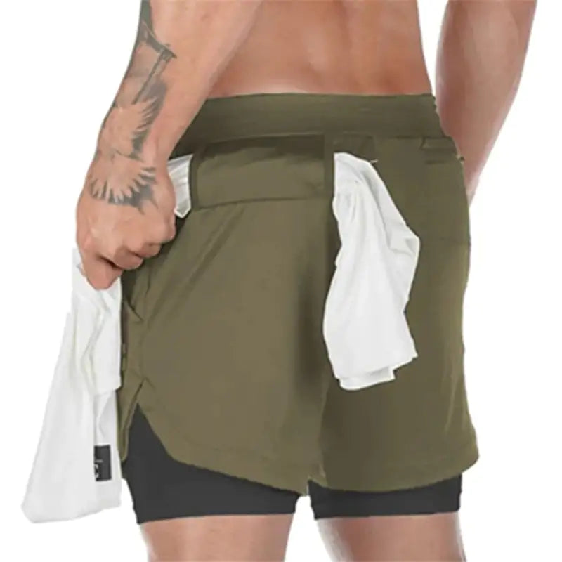 Camo 2-in-1 Running Shorts For Men Vivareflex Online