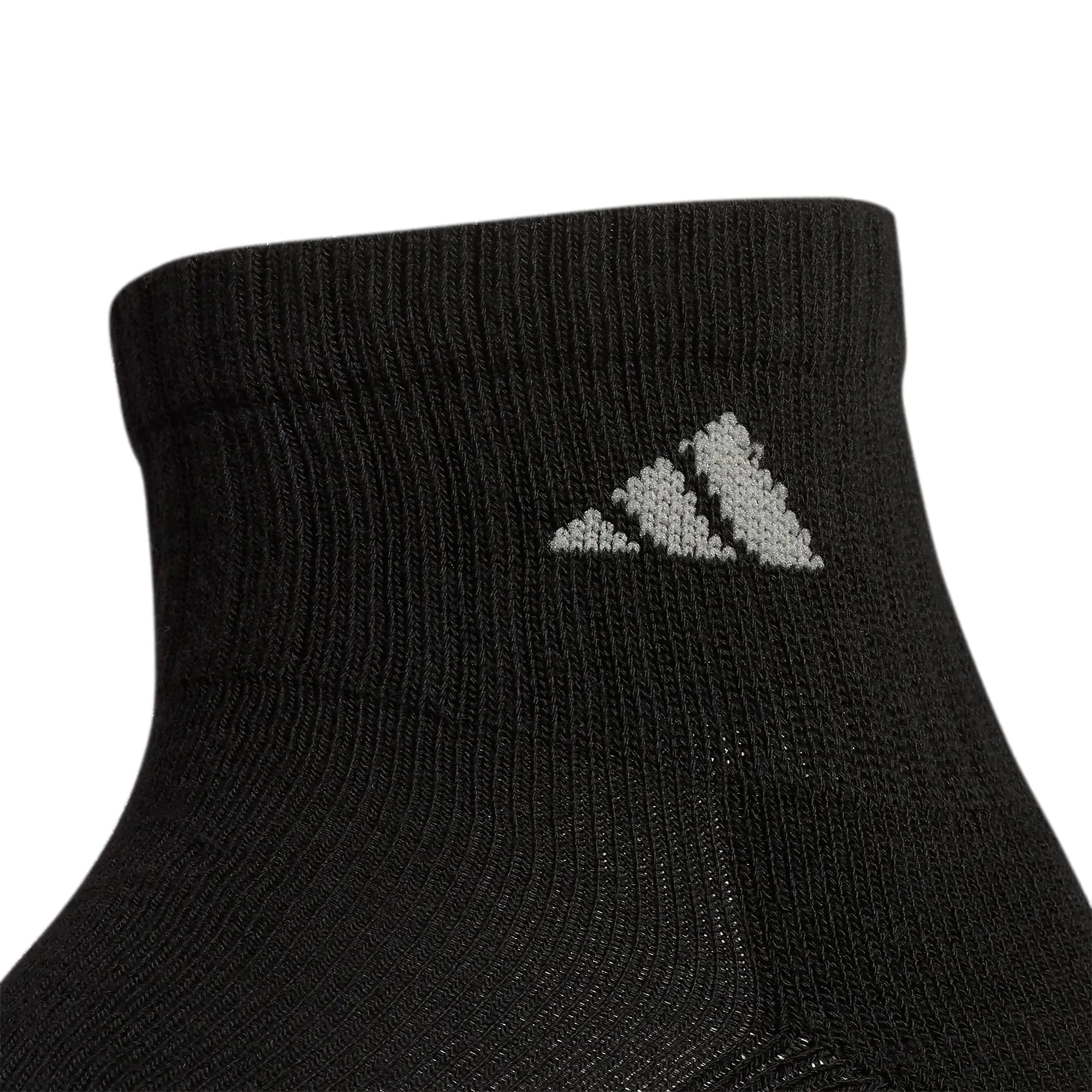 adidas Men's Athletic Cushioned Quarter Socks (with Arch Compression for a Secure Fit (6-Pair) Large Black/Aluminum 2