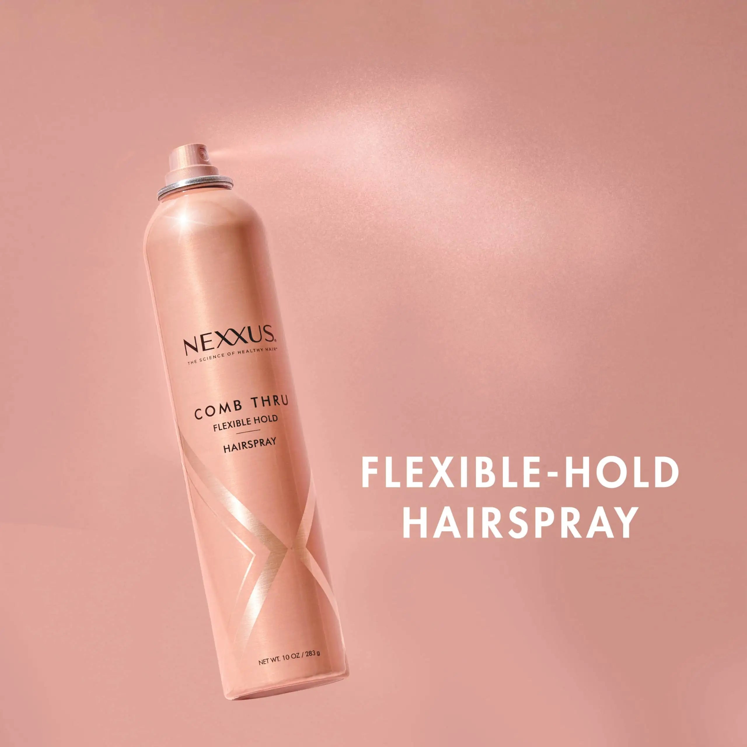 Nexxus Flexible Hold Hairspray Comb Thru for a Lightweight, Brushable Hold, with StyleProtect Technology 10 oz Rose and Jasmine 10 Ounce (Pack of 1)