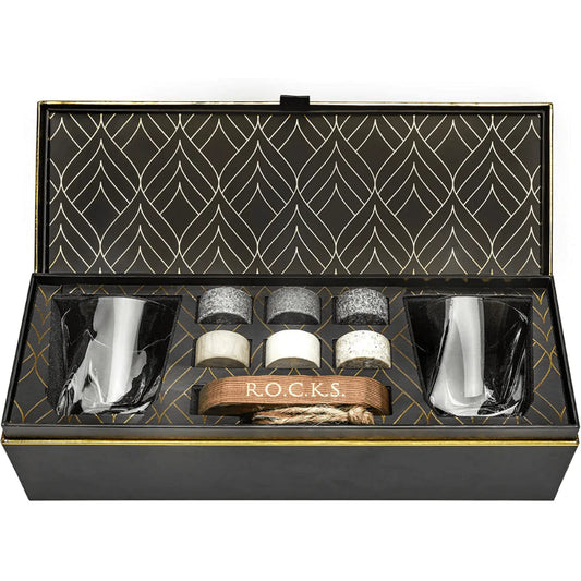 Coffret du connaisseur - Édition pierres à whisky et verres torsadés