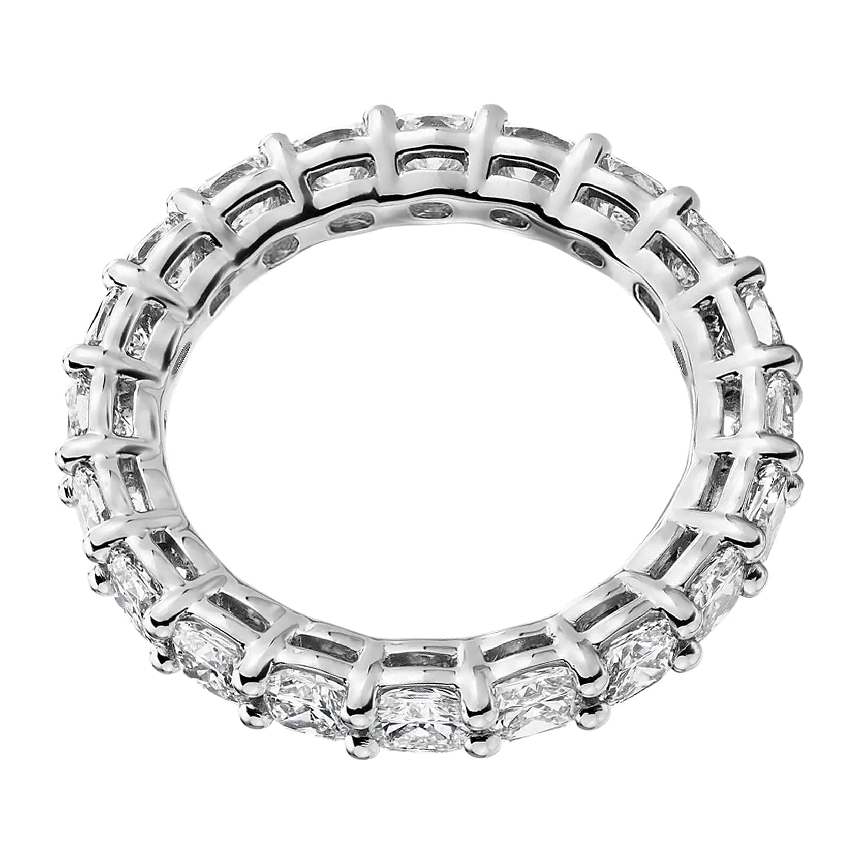 Bagues plaquées or 14 carats PAVOI avec zircone cubique Love Ring | Bagues empilables de 4 mm pour femmes | Bagues en or pour femmes Or blanc 5