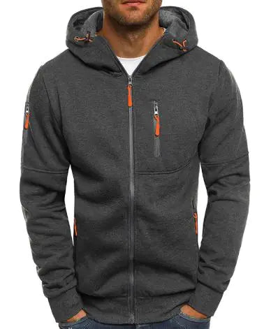 Men's Fleece Color Hoodie Zip Front Hooded Sweatshirt Vivareflex Online