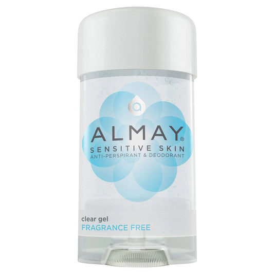 Gel transparent Almay pour peaux sensibles, anti-transpirant et déodorant, sans parfum, bâton de 2,25 onces (paquet de 6) 2,25 onces (paquet de 6)