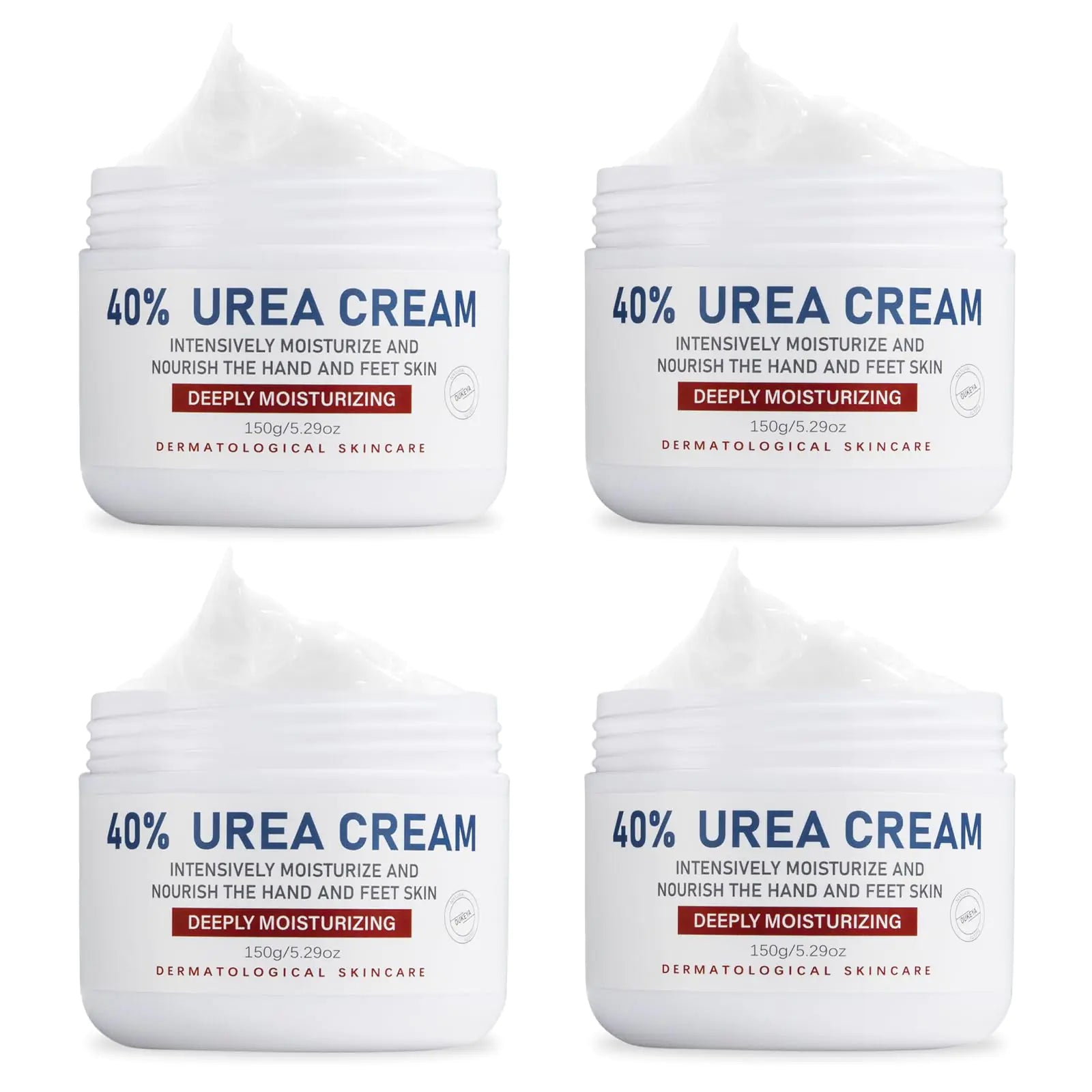 Crème à l'urée 40 pour cent, crème pour les pieds et les mains à l'urée pour les peaux sèches et crevassées, 40 par lotion à l'urée pour les pieds, force maximale (4 paquets) 5,29 onces (paquet de 4)