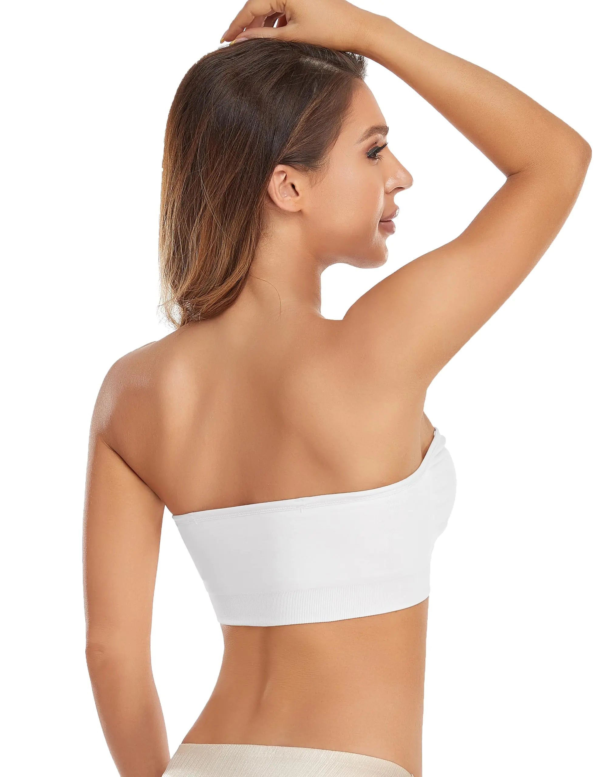 Lusait Strapless Bra for Women Non-Slip Silicone Padded Bandeau Bra Wireless Tube Top Bra - Vivareflex Online