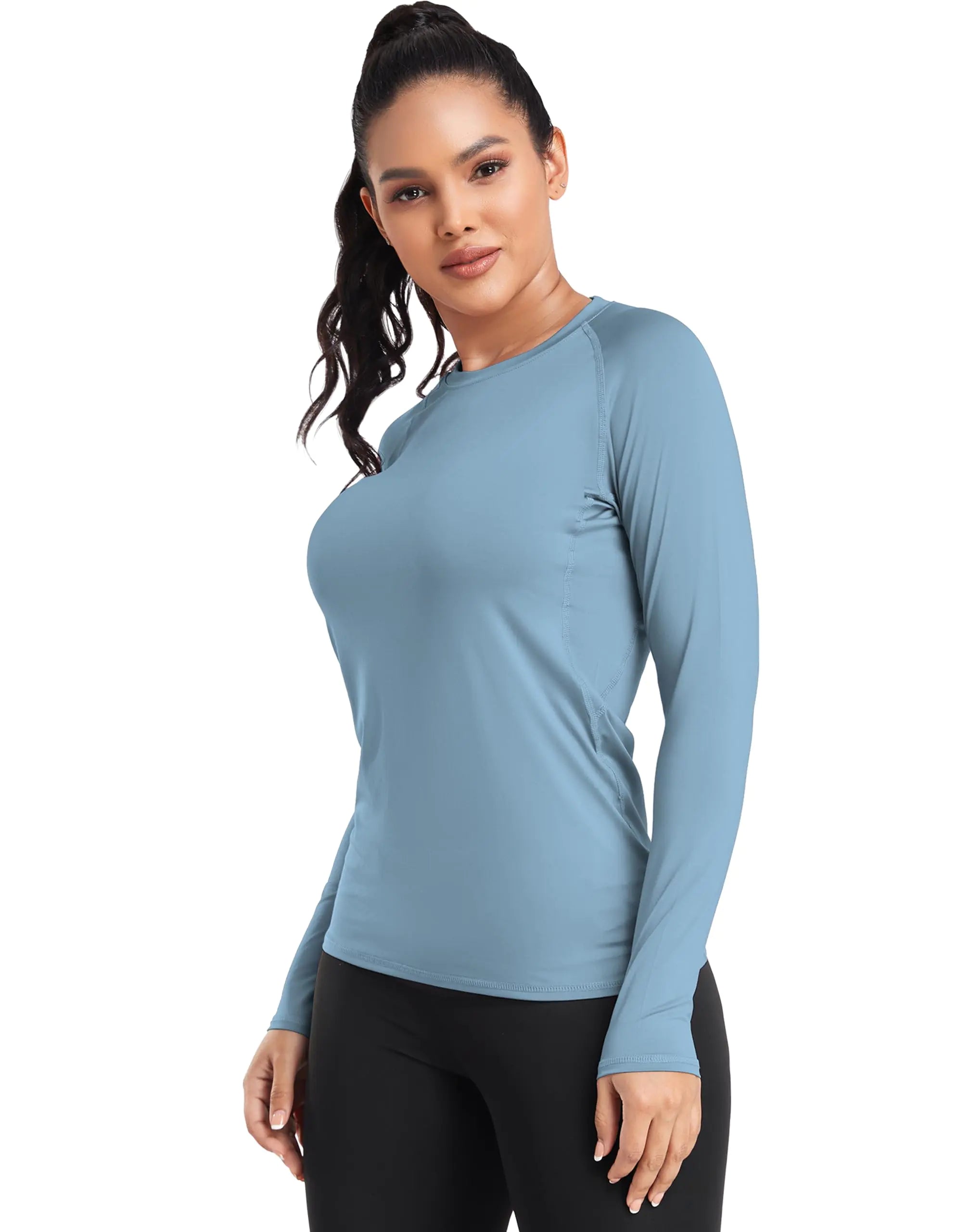 TELALEO 4 Pack Women's Compression Shirt Long Sleeve Performance Workout Baselayer Athletic Top Sports - Vivareflex Online