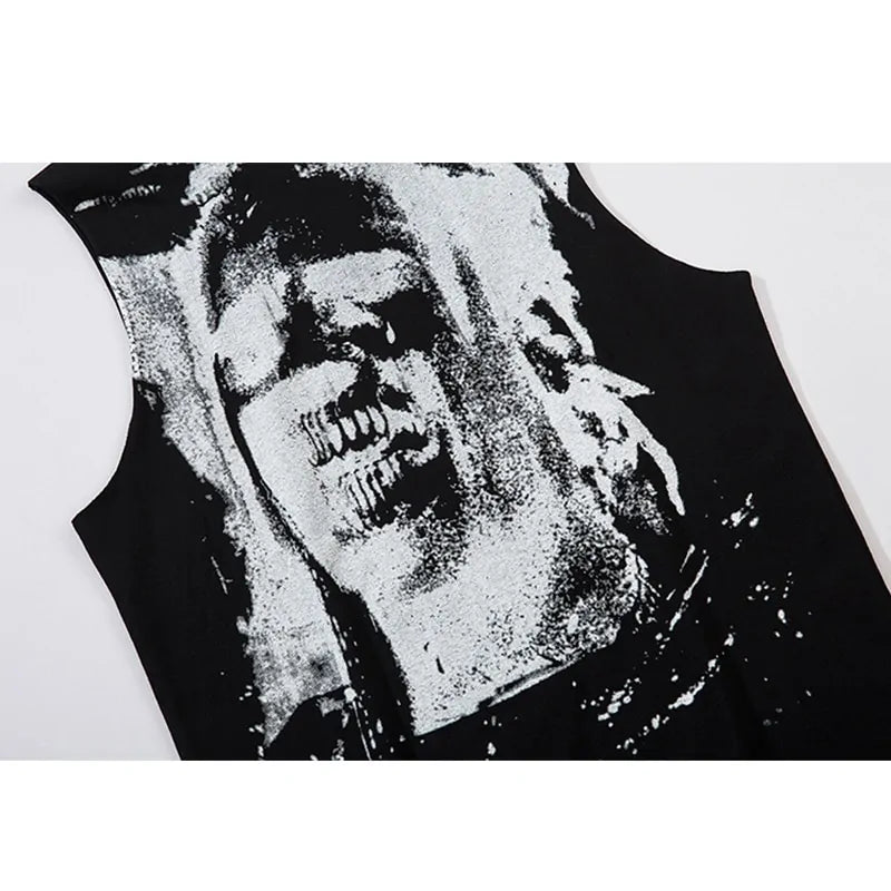 Men Horror Portrait Tank Top Vivareflex Online