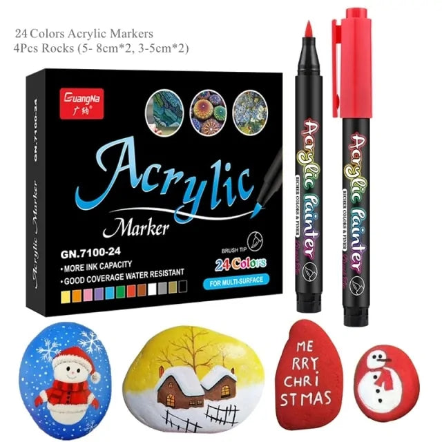 Stylos de peinture acrylique 36 couleurs