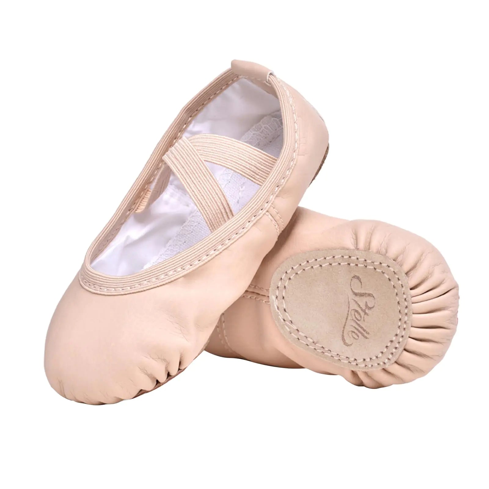 Zapatillas de ballet Stelle para niñas pequeñas, zapatillas de ballet de cuero suave para niños pequeños, niños pequeños y niños grandes, 9, color rosa 