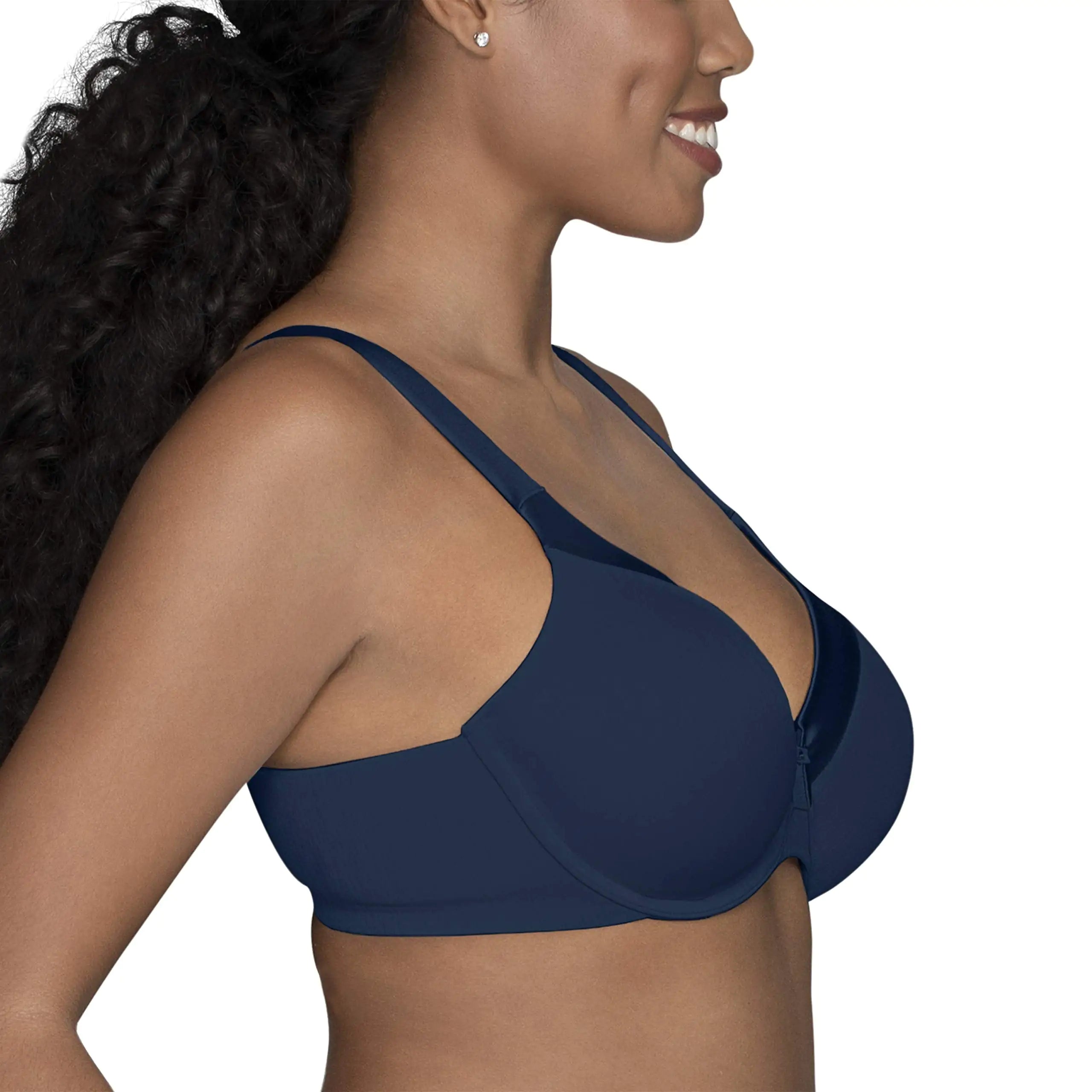 Vanity Fair Women's Illumination Full Figure Zoned-in Support Bra, Lightly Lined Cups up to DD 40DD Underwire - Navy - Vivareflex Online