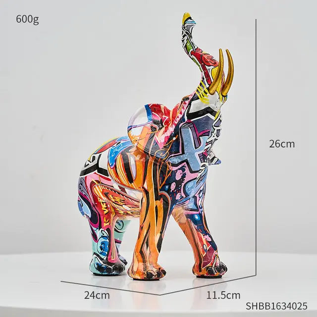 Painting Art Elephant Sculptures & Figurines Modern Decoration - Vivareflex Online