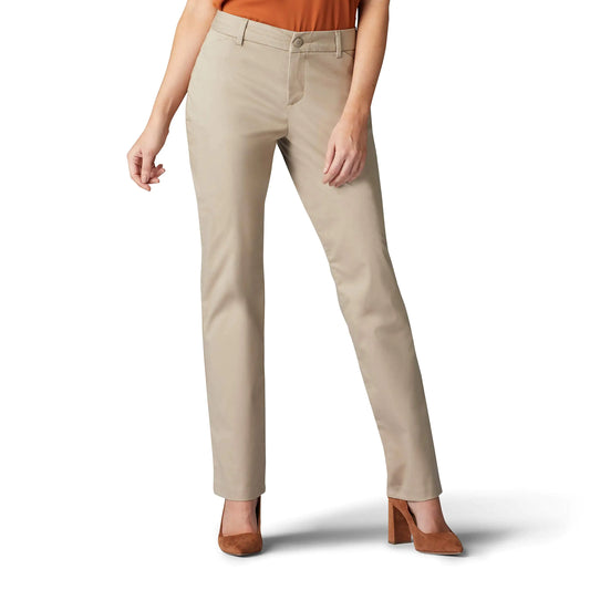 Lee womens Wrinkle Free Relaxed Fit Straight Leg Pant 10 Flax - Vivareflex Online