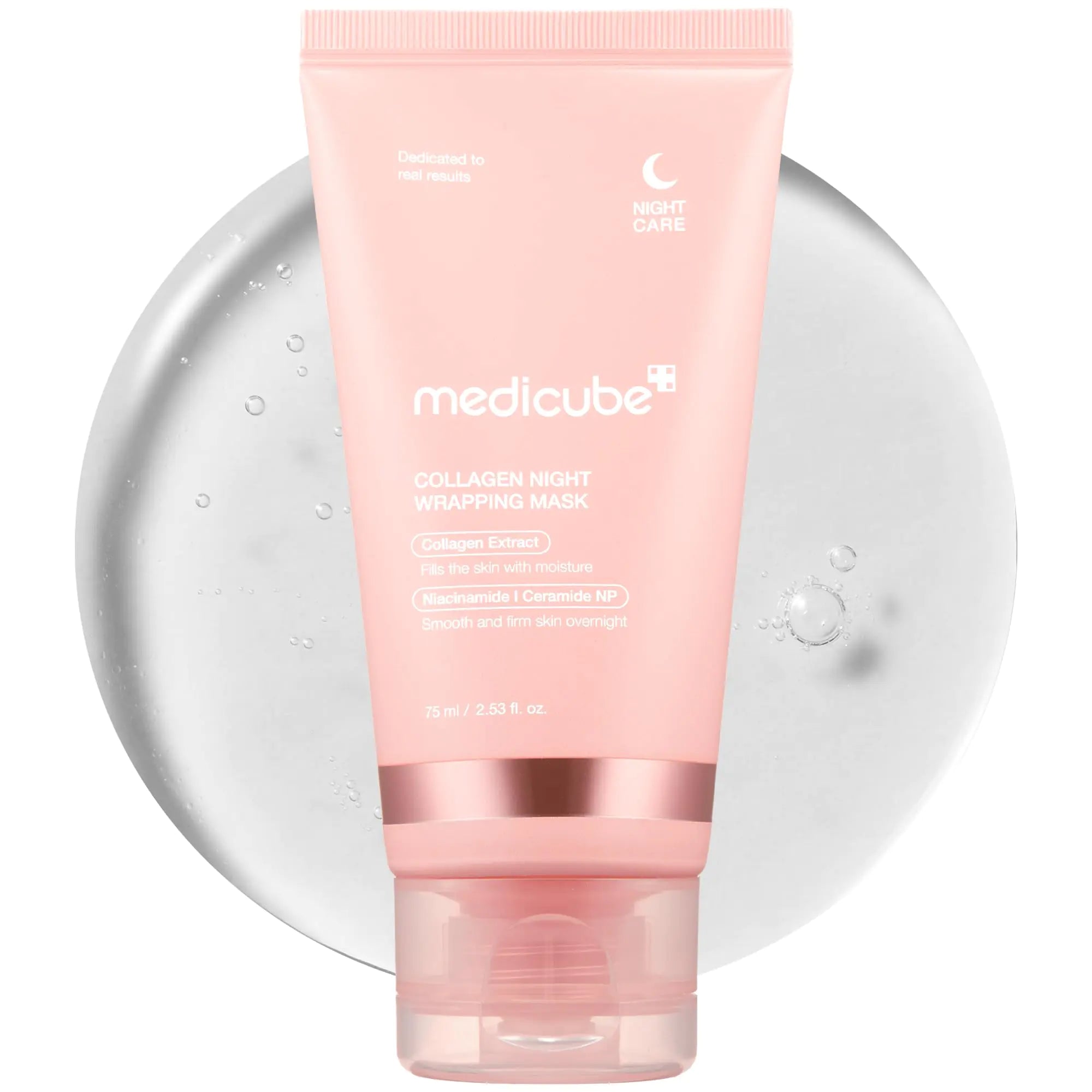 Masque facial peel-off enveloppant de nuit au collagène Medicube - Soin de l'élasticité et de l'hydratation, réduit l'affaissement et le teint terne - Collagène hydrolysé pour une peau éclatante - Soins coréens pour la peau, 75 ml