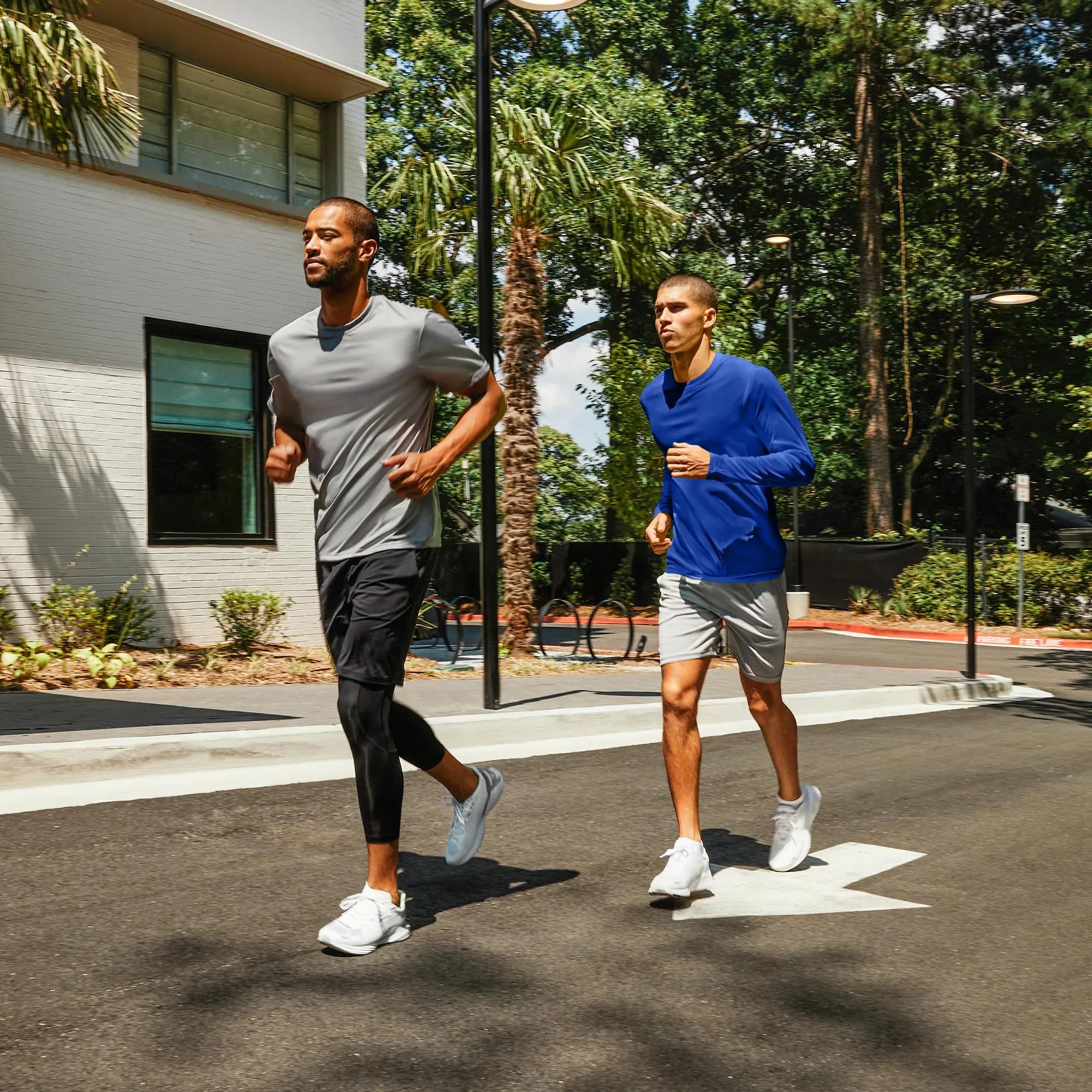 Hanes Sport Performance Long Sleeve T-Shirt, Performance Athletic Shirt, 2-Pack Large Safety Orange