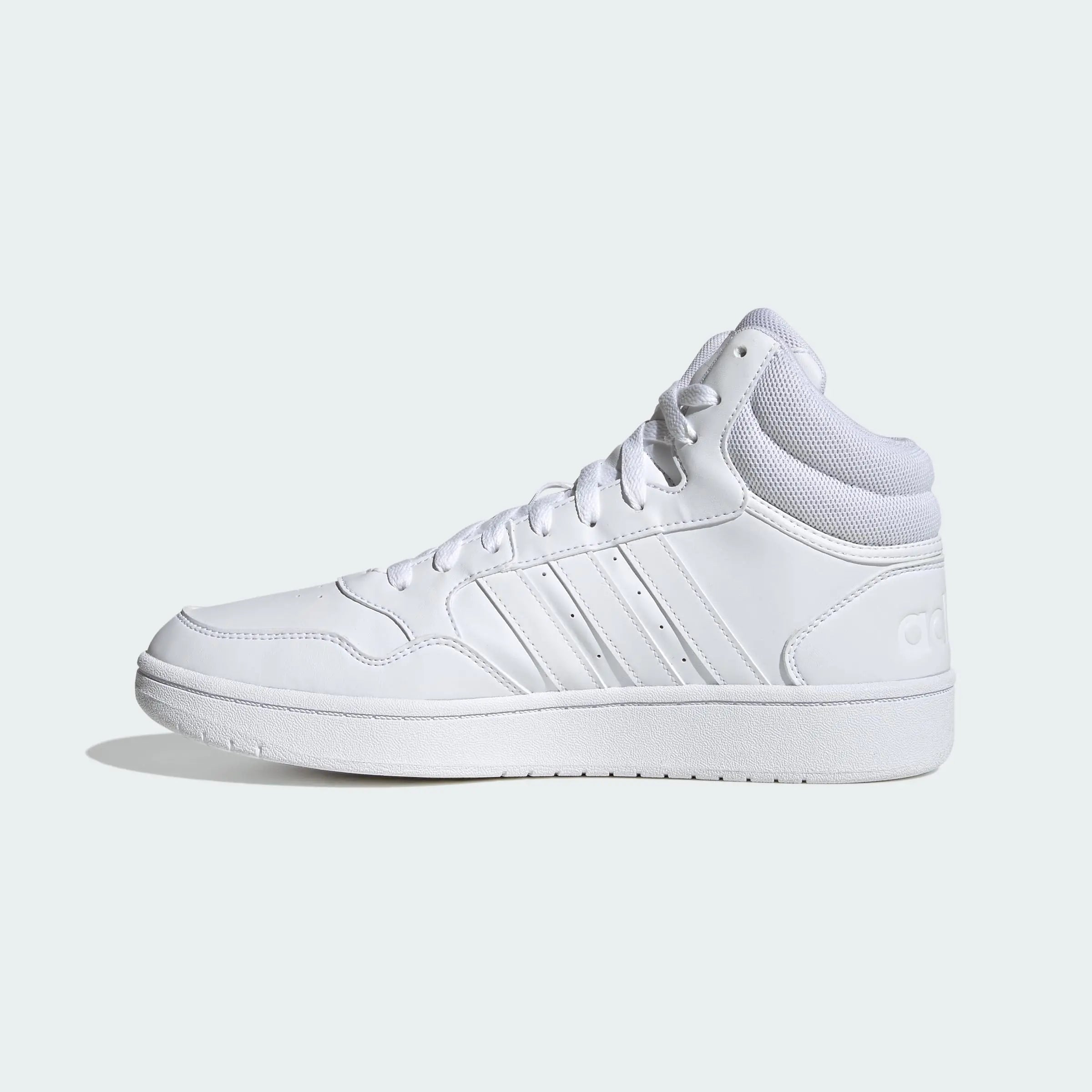 Zapatillas de deporte adidas Hoops 3.0 Mid para hombre, color blanco/blanco/blanco 