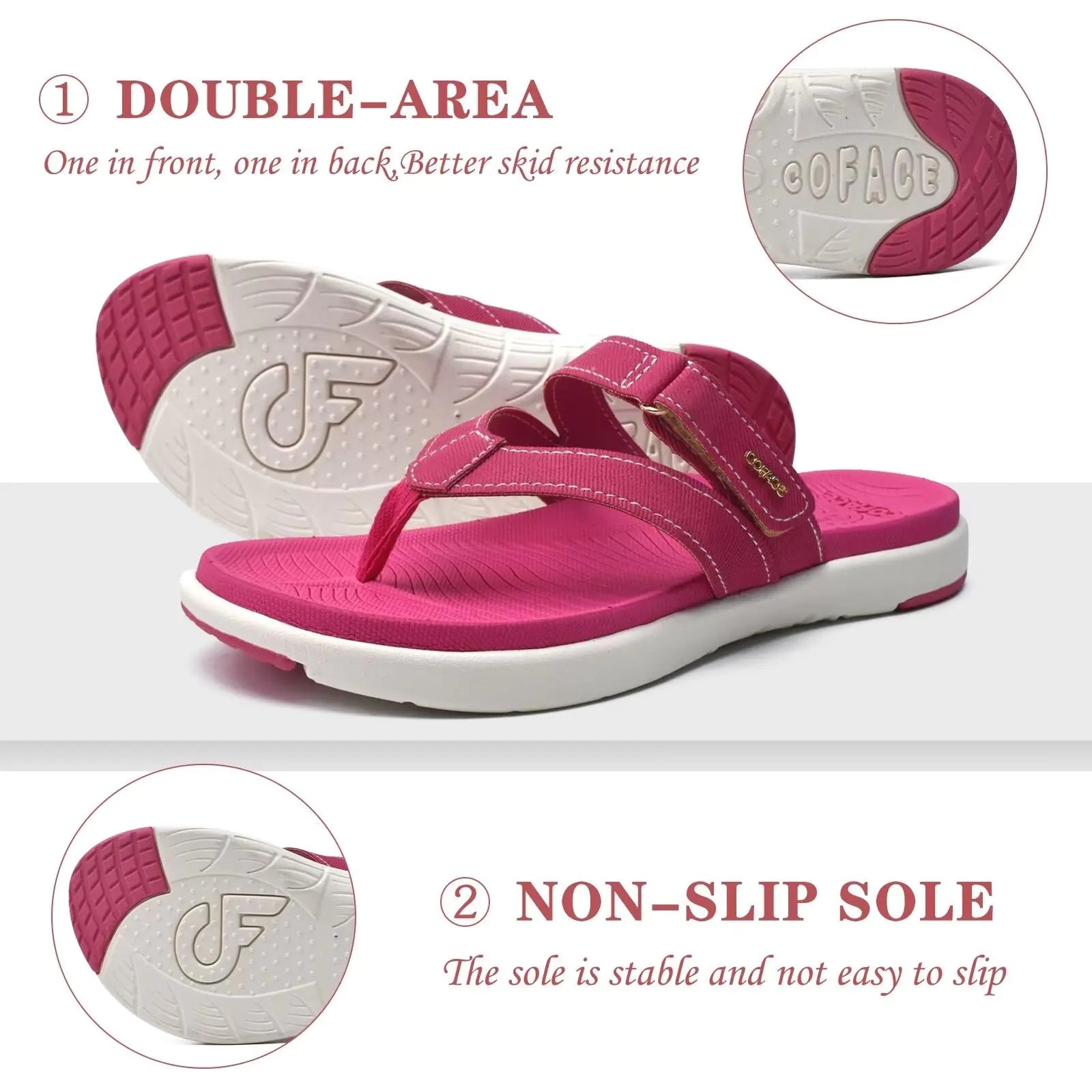 COFACE Women's Orthotic Flip Flops – Stylish Comfort with Arch Support - Vivareflex Online