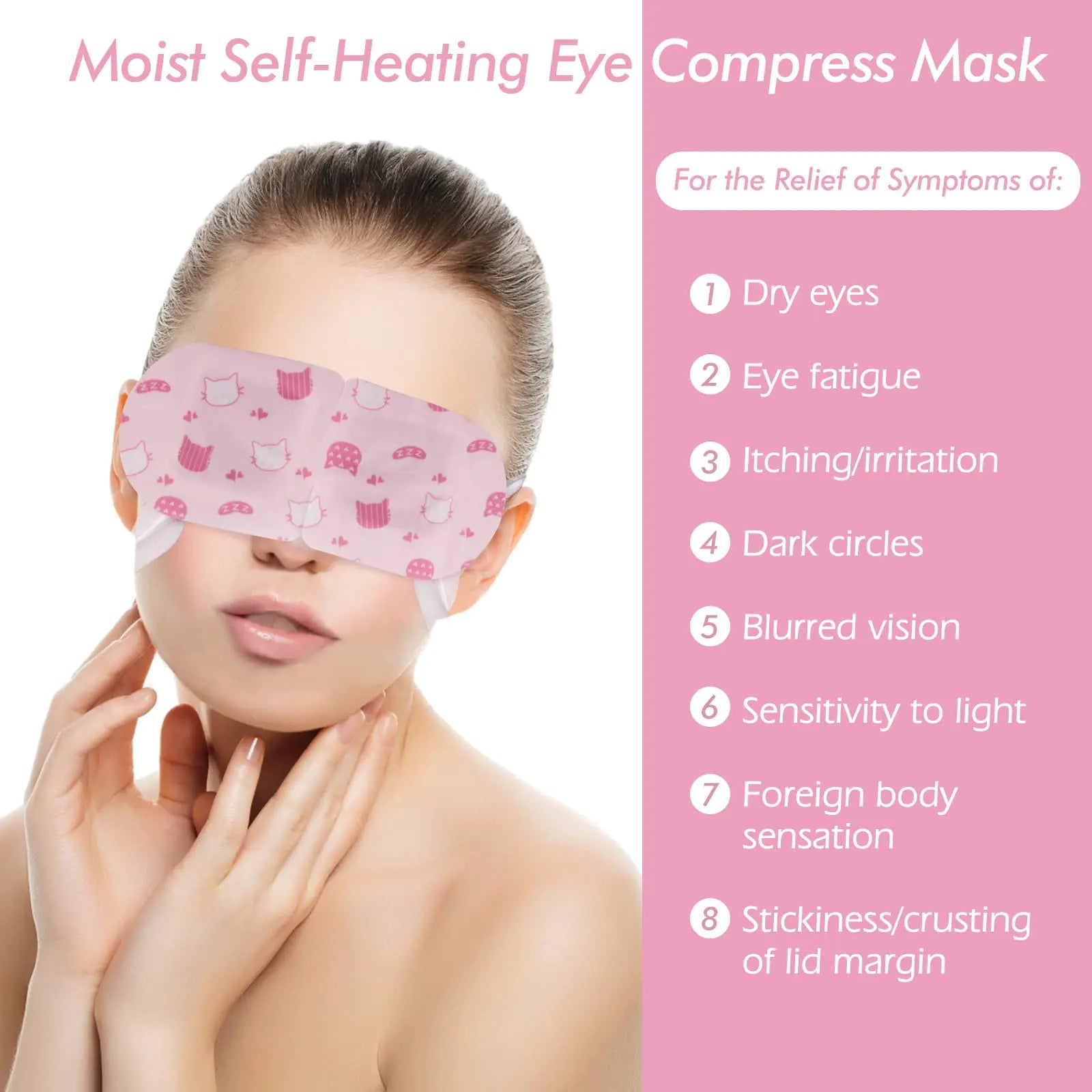 Jekeno Steam Eye Mask, 16 Packs Eye Masks for Dry Eyes, 40-60 Minutes Self Moist Heated Warm Compress Eye Mask Disposable for Sleep