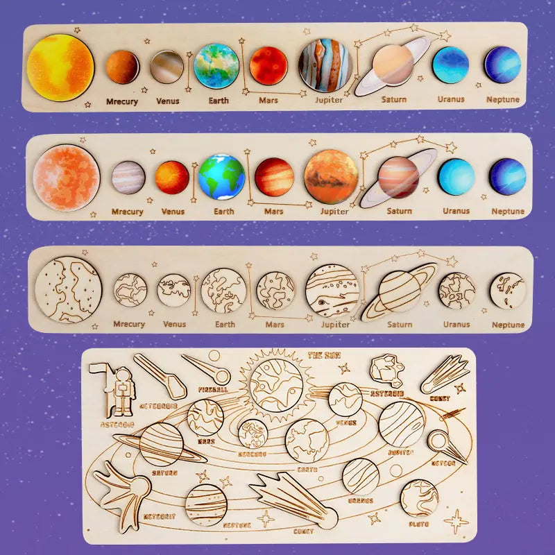 Wooden Space Puzzles for Toddlers - Vivareflex Online