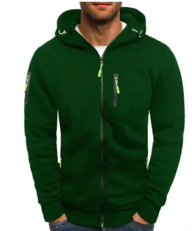 Men's Fleece Color Hoodie Zip Front Hooded Sweatshirt Vivareflex Online