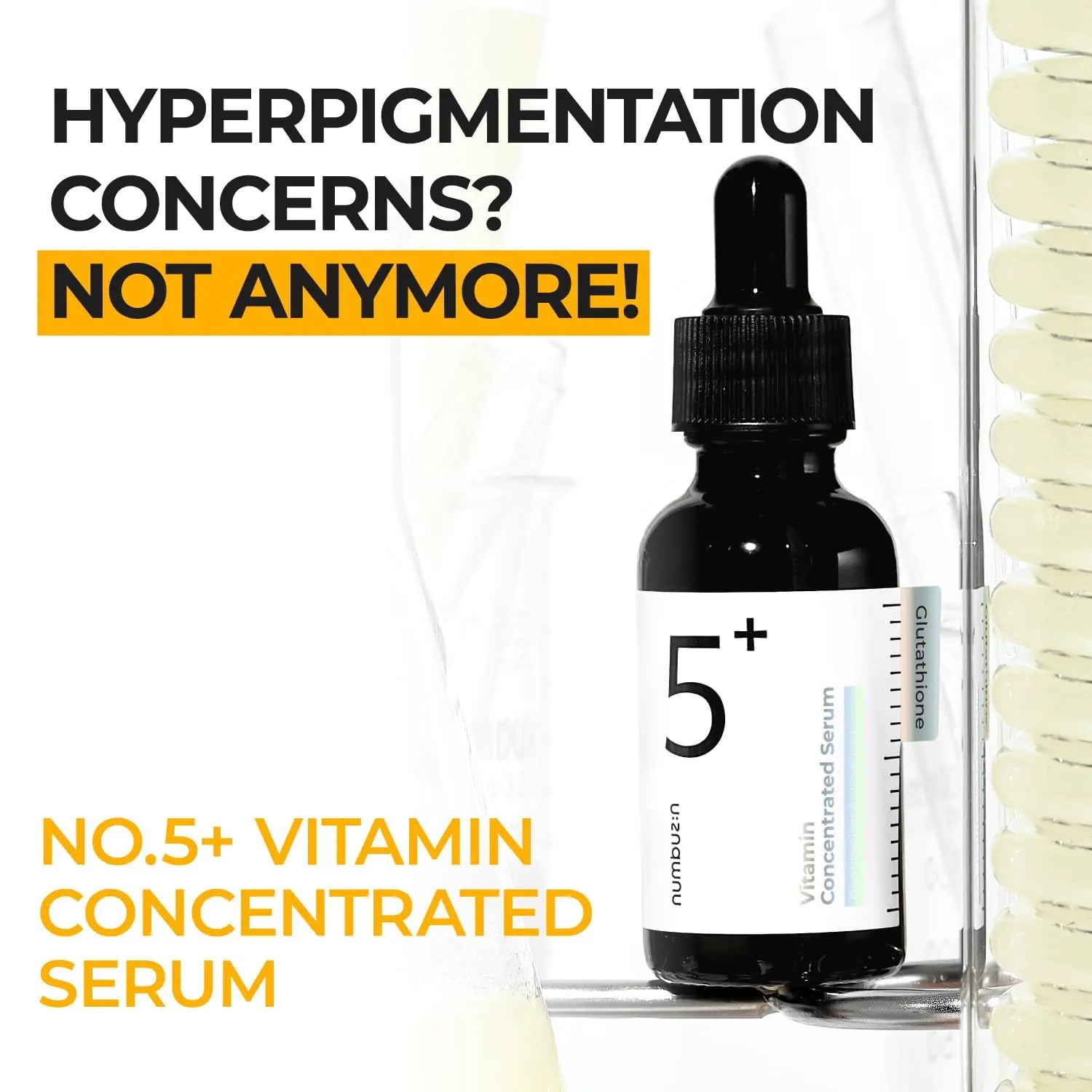 Suero concentrado de vitaminas Numbuzin No.5+ | Suero de glutatión y vitaminas, piel radiante, cuidado de la piel coreano para el rostro, 1,01 fl.oz/30 ml