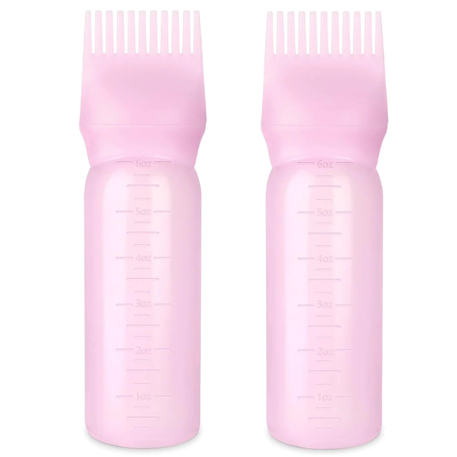 Root Comb Bottle Applicator 6 Ounce, 2 Pack - Oil Applicator for Hair Dye, Hairstyling, and Hair Oiling (Pink) - Vivareflex Online