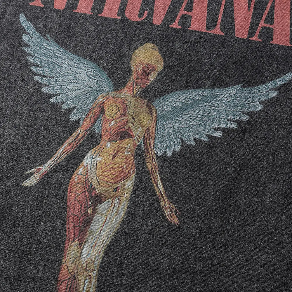 Vintage Angel Print Grunge Oversized Tshirts Men Vivareflex Online