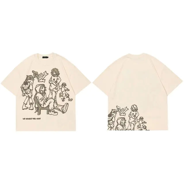 Japanese Streetwear Men T-Shirt Vivareflex Online