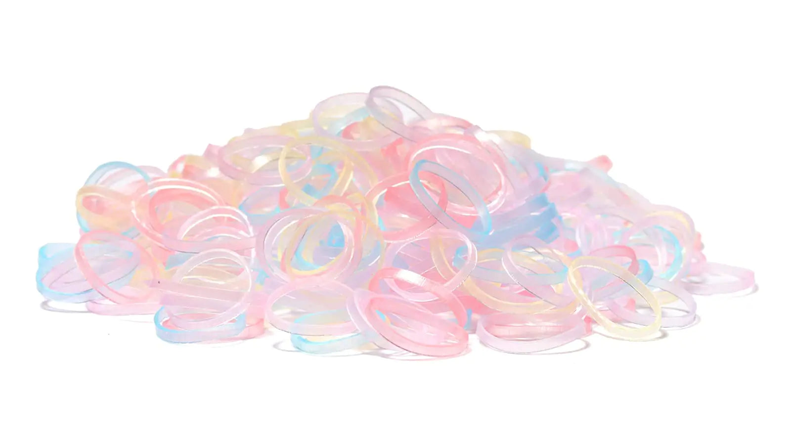 Mini bandas elásticas para el cabello para niñas, bandas de goma transparentes, 1000 piezas, multicolor, 1 unidad (paquete de 1000) Color transparente 