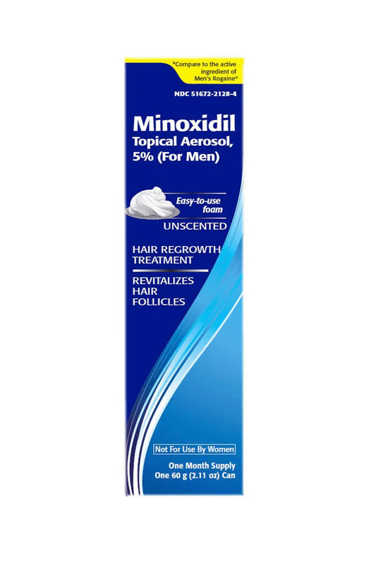 Espuma en aerosol tópica Taro Minoxidil, 5 %, tratamiento para el crecimiento del cabello para hombres, 2,11 oz 2,11 oz (paquete de 1)