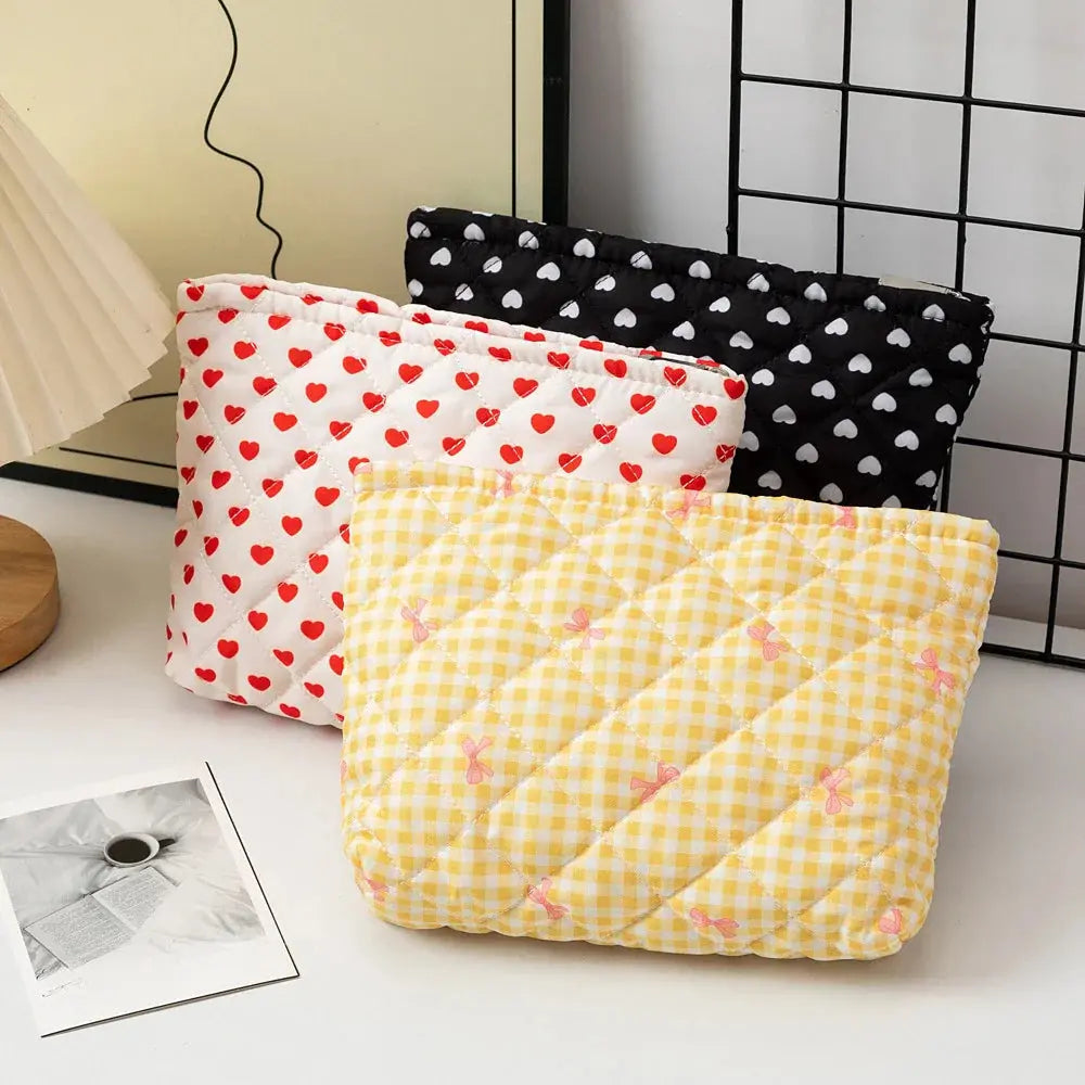 kawaii makeup Ladies Travel Storage Bag New bow Women's Cosmetic Bags Cute Portable Girls Pencil Case Makeup Bag Handbags Ultimate Bag Store