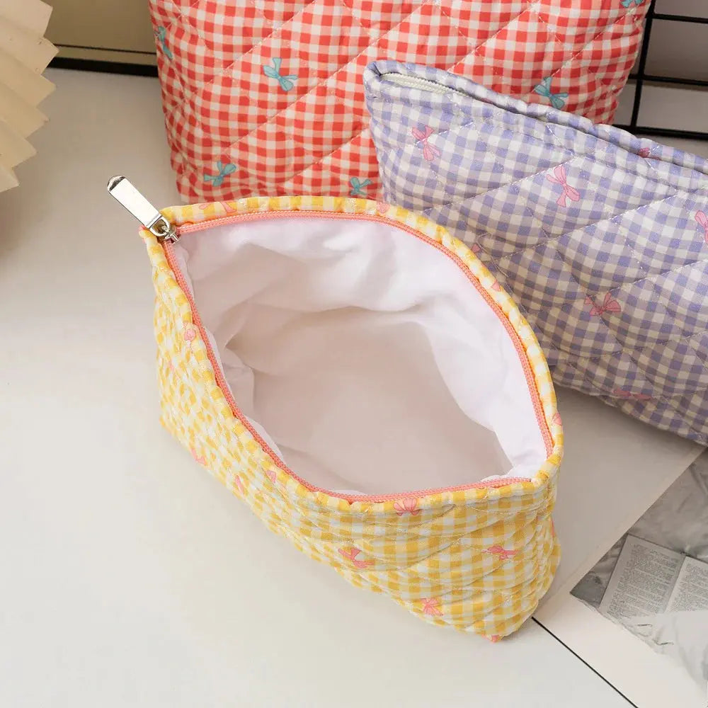 kawaii makeup Ladies Travel Storage Bag New bow Women's Cosmetic Bags Cute Portable Girls Pencil Case Makeup Bag Handbags Ultimate Bag Store