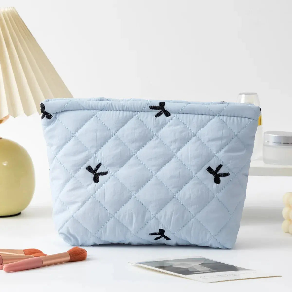 kawaii makeup Ladies Travel Storage Bag New bow Women's Cosmetic Bags Cute Portable Girls Pencil Case Makeup Bag Handbags Ultimate Bag Store
