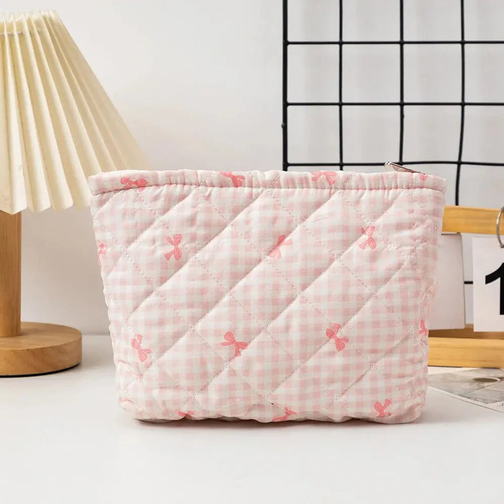kawaii makeup Ladies Travel Storage Bag New bow Women's Cosmetic Bags Cute Portable Girls Pencil Case Makeup Bag Handbags Ultimate Bag Store