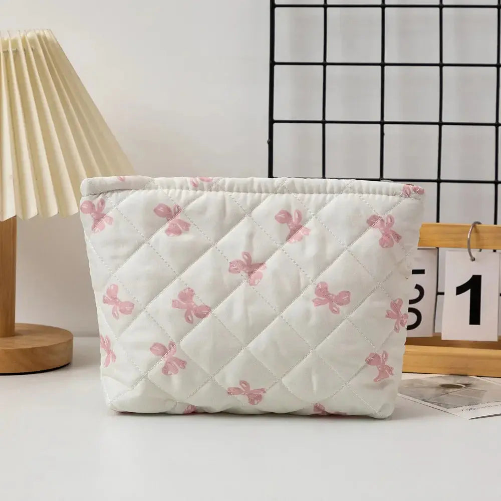 kawaii makeup Ladies Travel Storage Bag New bow Women's Cosmetic Bags Cute Portable Girls Pencil Case Makeup Bag Handbags Ultimate Bag Store