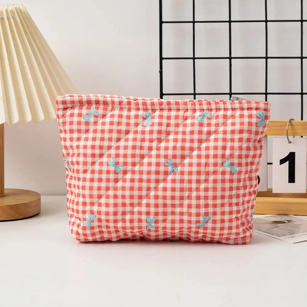 kawaii makeup Ladies Travel Storage Bag New bow Women's Cosmetic Bags Cute Portable Girls Pencil Case Makeup Bag Handbags Ultimate Bag Store