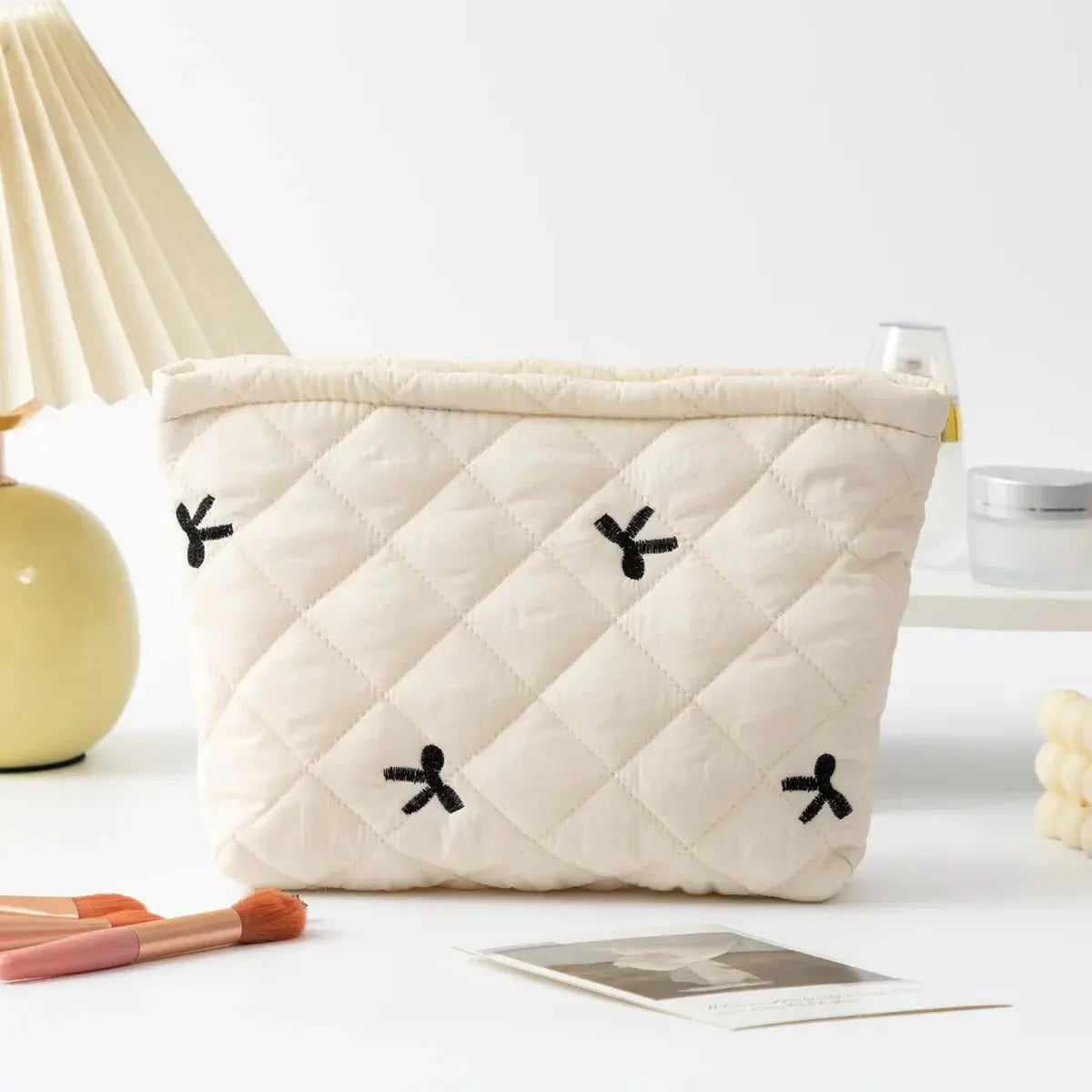 kawaii makeup Ladies Travel Storage Bag New bow Women's Cosmetic Bags Cute Portable Girls Pencil Case Makeup Bag Handbags Ultimate Bag Store