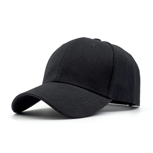 Casquette de baseball structurée avec fermeture réglable - Chapeau de performance pour activités de plein air et broderie personnalisée 1 pièce Noir