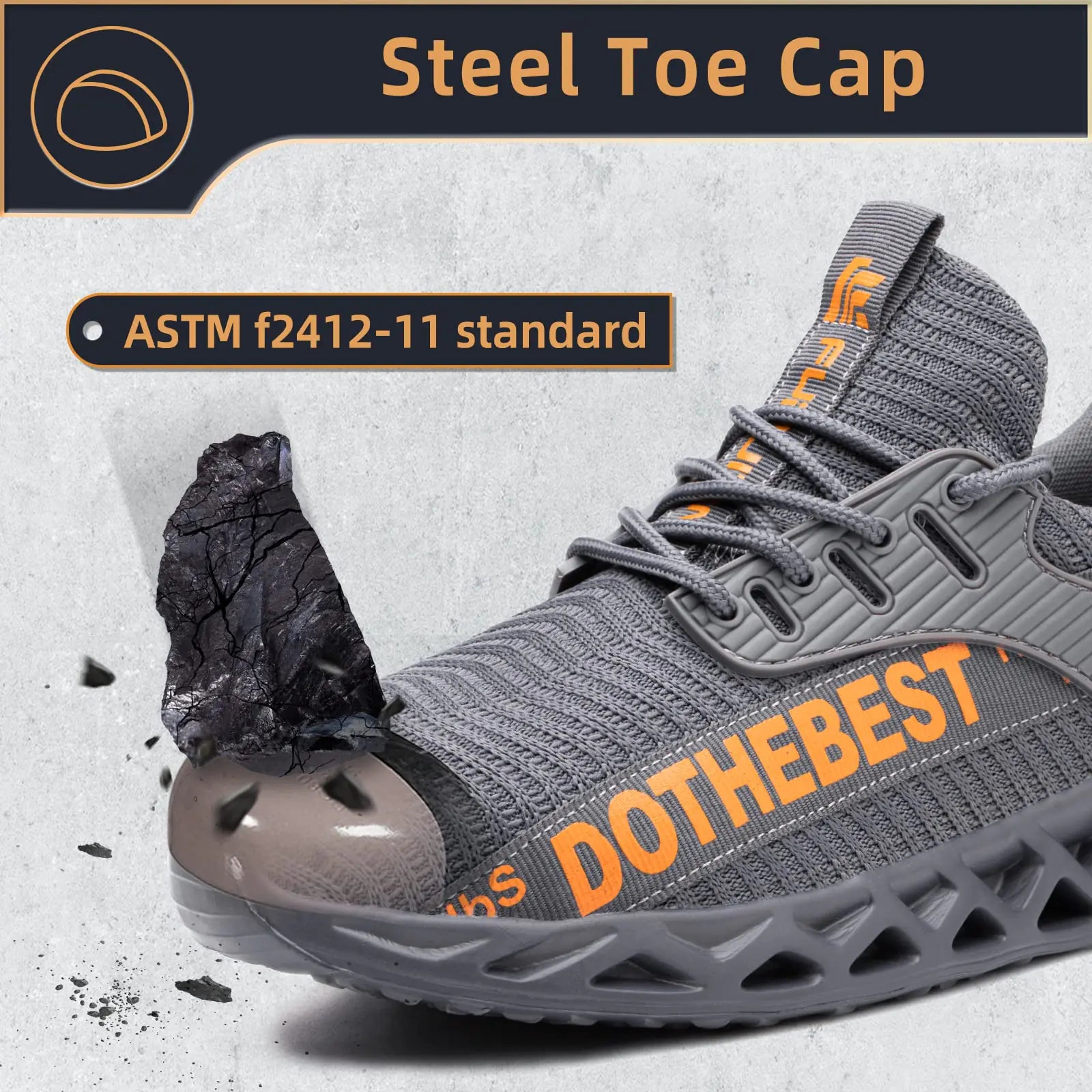 Furuian Steel Toe Sneakers – Lightweight Indestructible Safety Shoes for Men & Women - Vivareflex Online