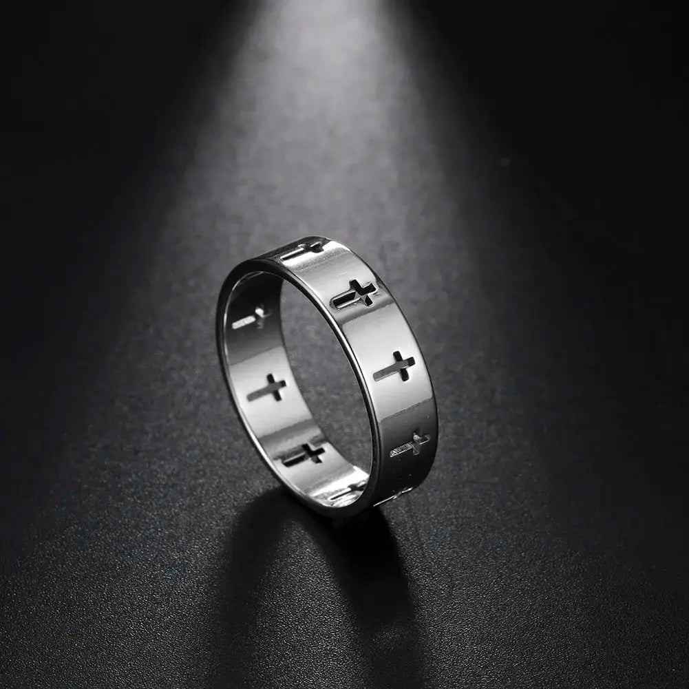 Stainless Steel Black Color Finger Ring For Men and Women Vivareflex Online