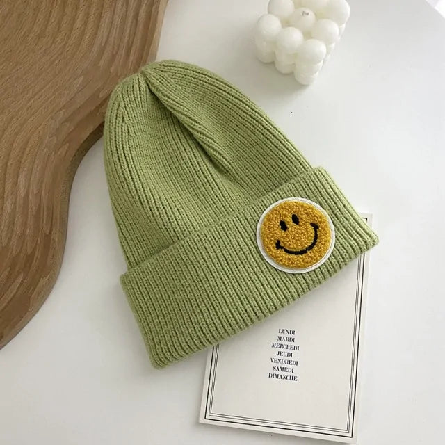 Smiley Face Warm Knitted Hat for Men And Women Vivareflex Online