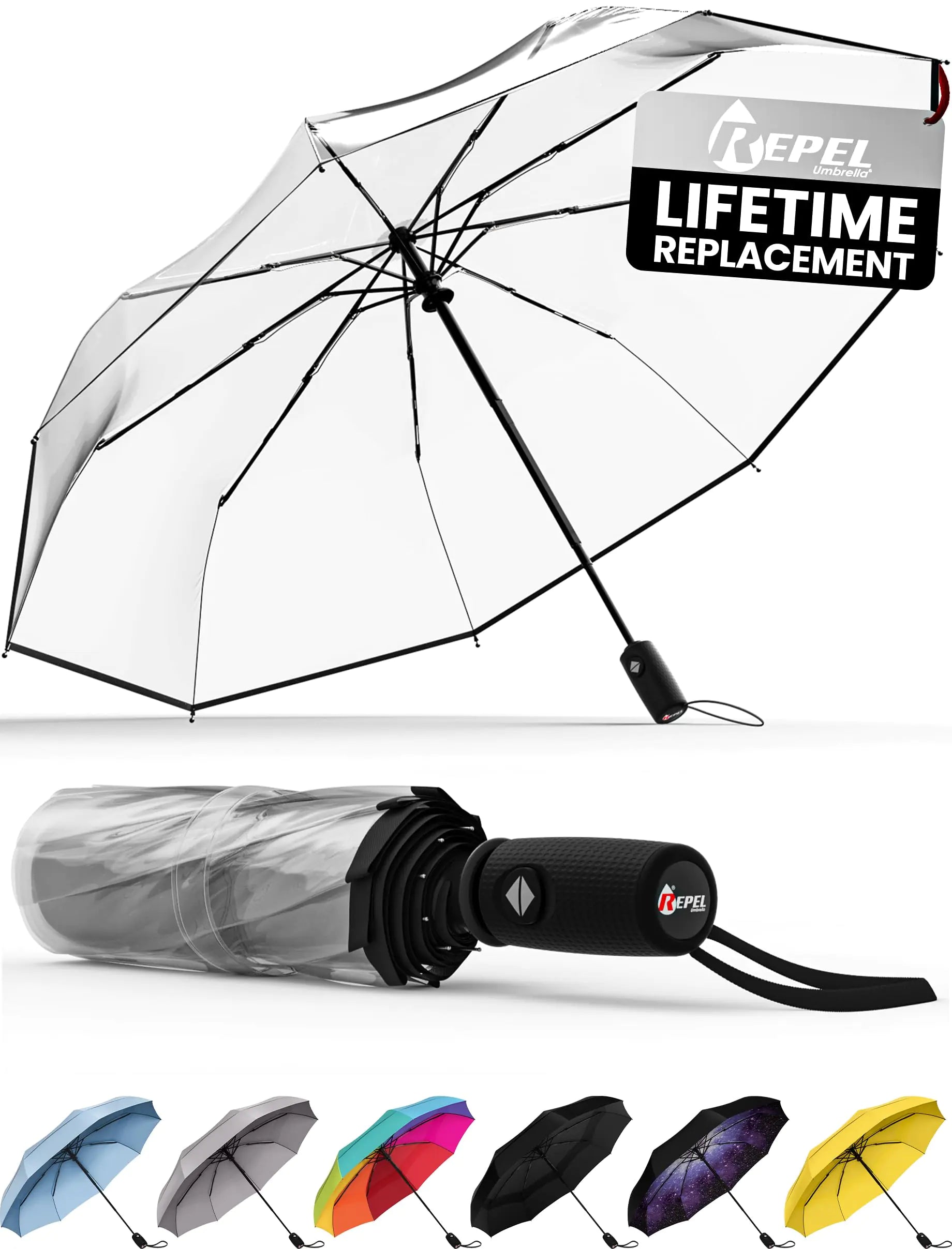 Repel Umbrella Windproof Travel Umbrella - Auto Open & Close, Compact & Durable - Vivareflex Online