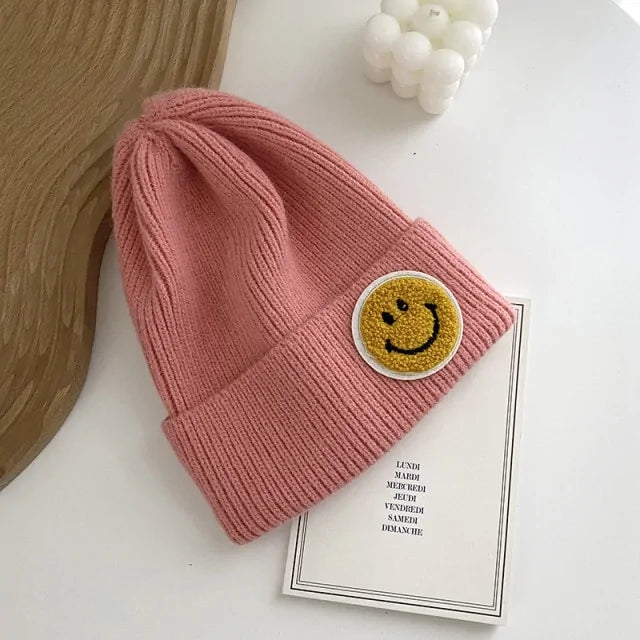 Smiley Face Warm Knitted Hat for Men And Women Vivareflex Online